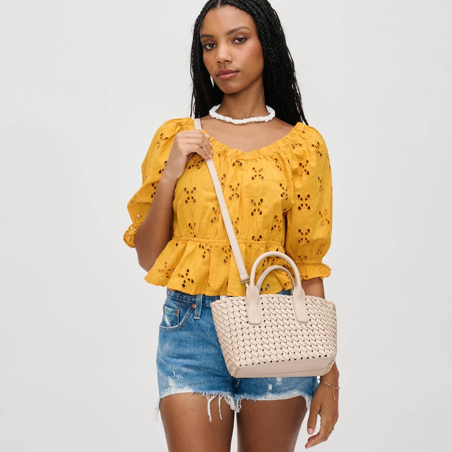 Paisley Woven Crossbody Tote