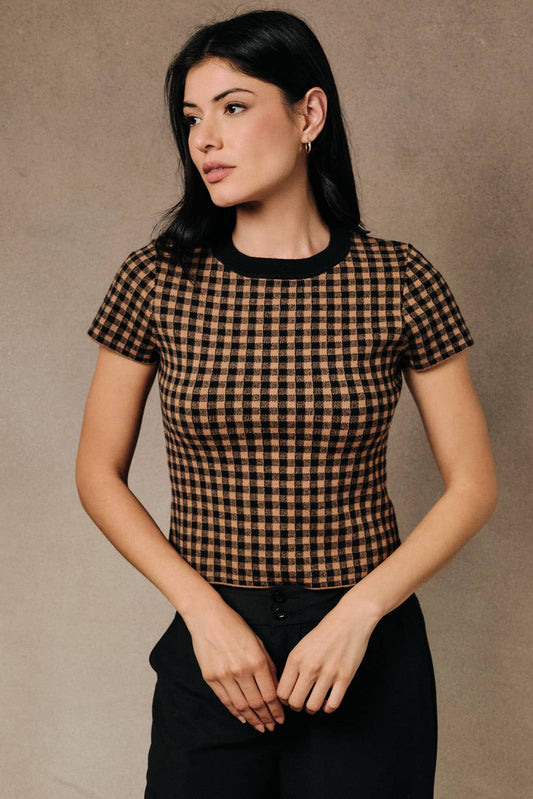 The Marlowe Gingham Knit Top