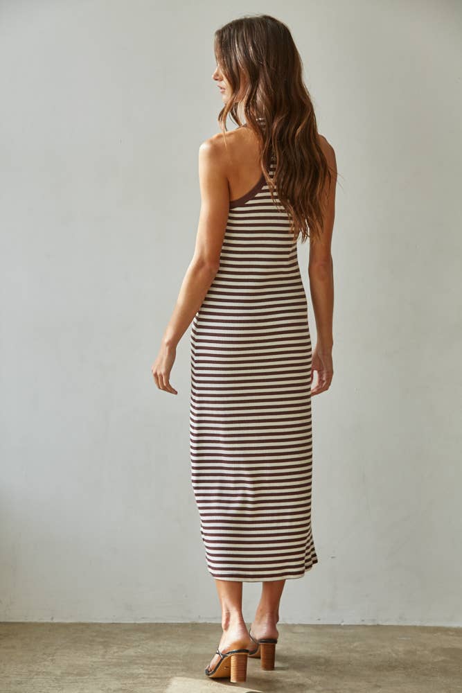 The Delaney Striped Midi Dress