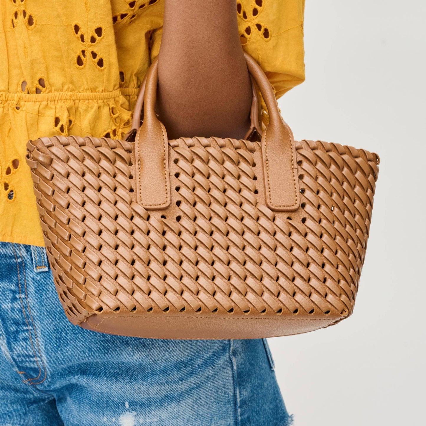 Paisley Woven Crossbody Tote