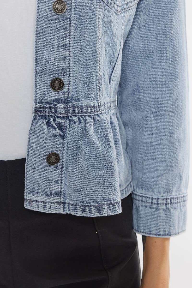 The Camden Peplum Denim Jacket