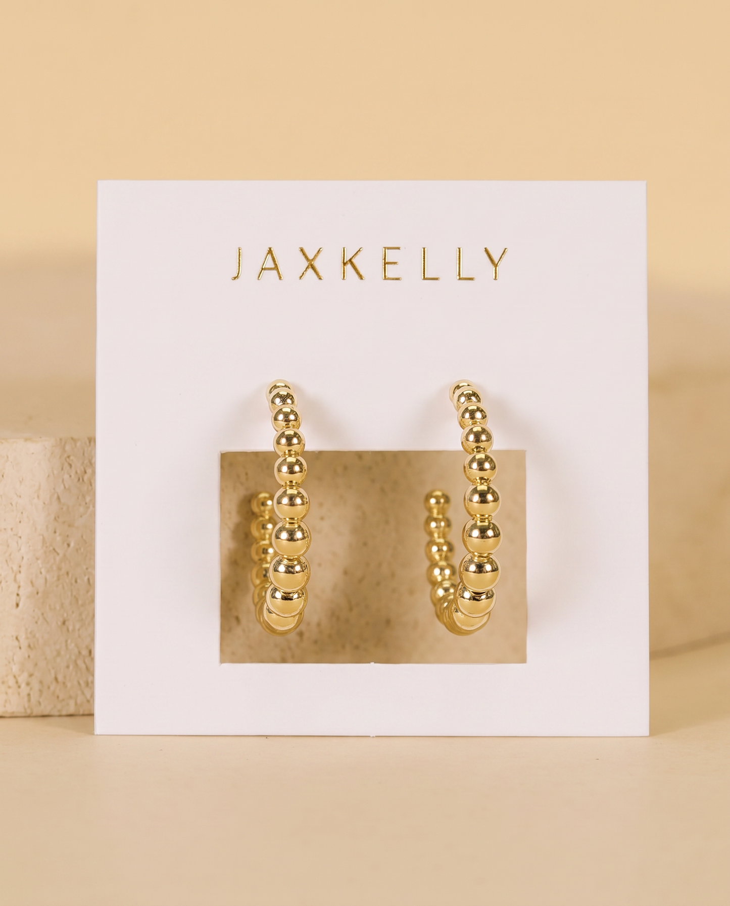 Ball Hoop - Large - Gold Earrings