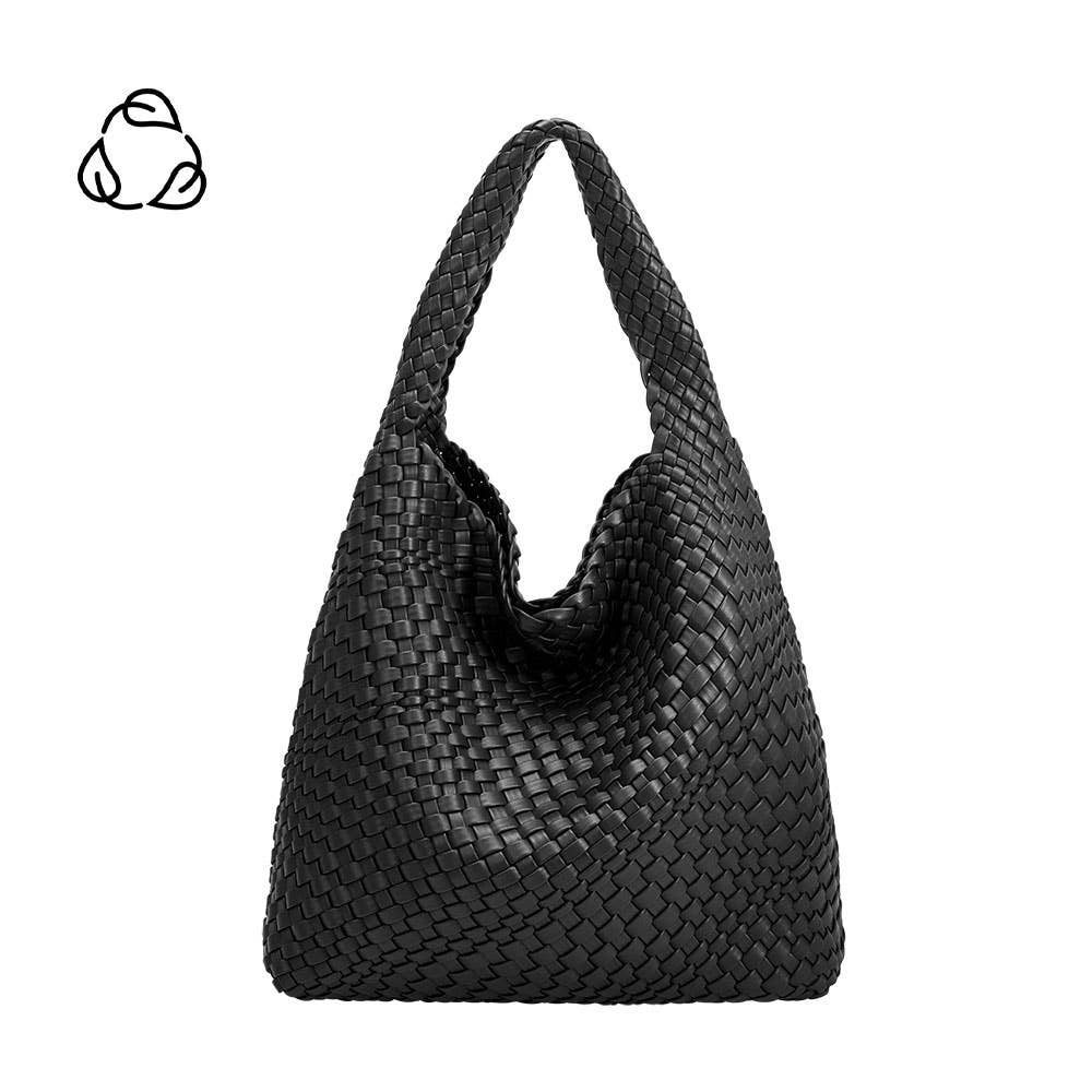 The Verona Woven Tote – Black
