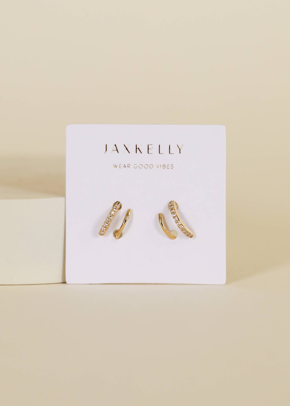 Pavé Spiral Gold Earrings