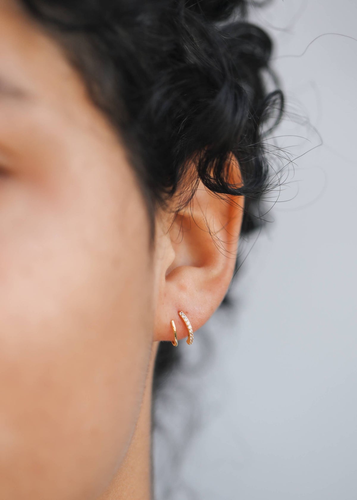 Pavé Spiral Gold Earrings