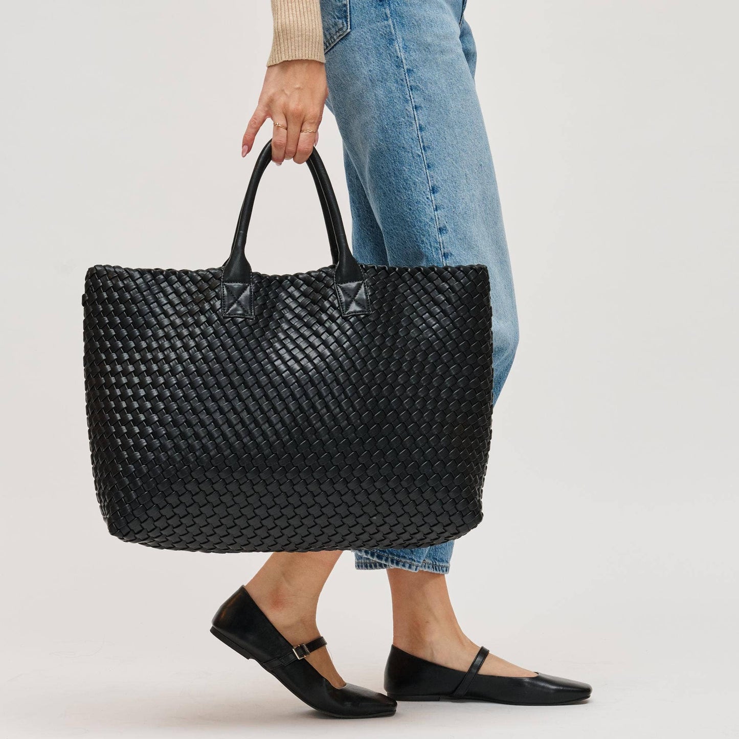 Ithaca Woven Vegan Leather Tote