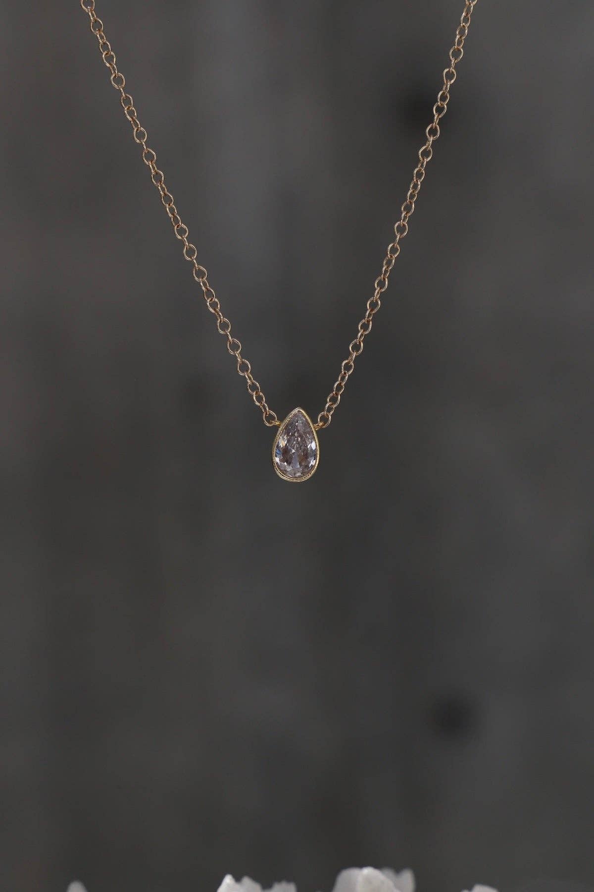 The Celeste Pear Necklace