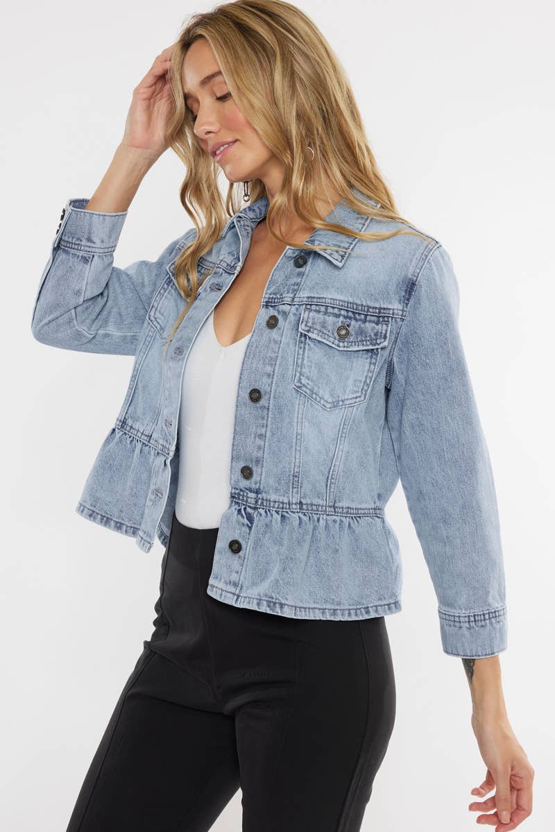 The Camden Peplum Denim Jacket