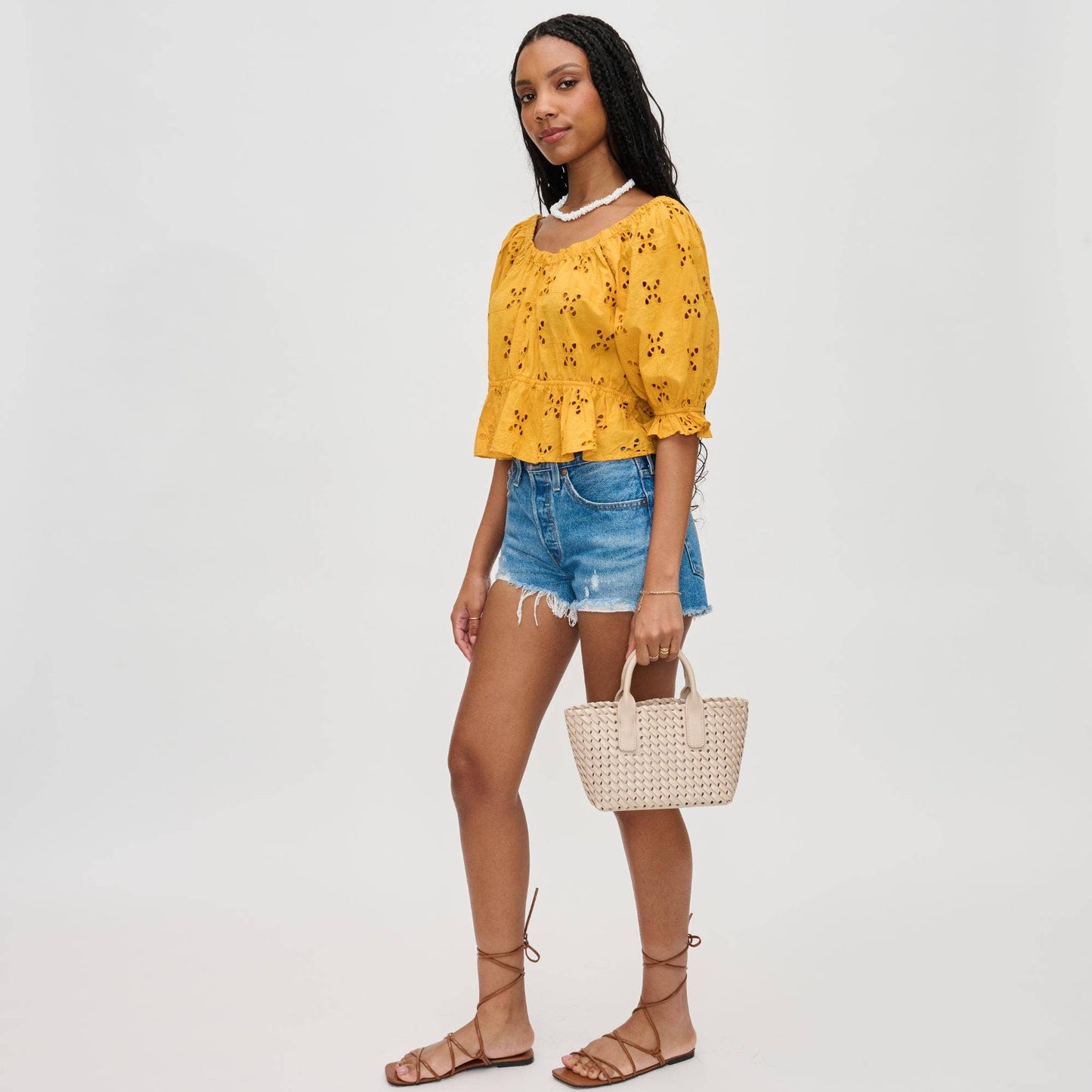 Paisley Woven Crossbody Tote