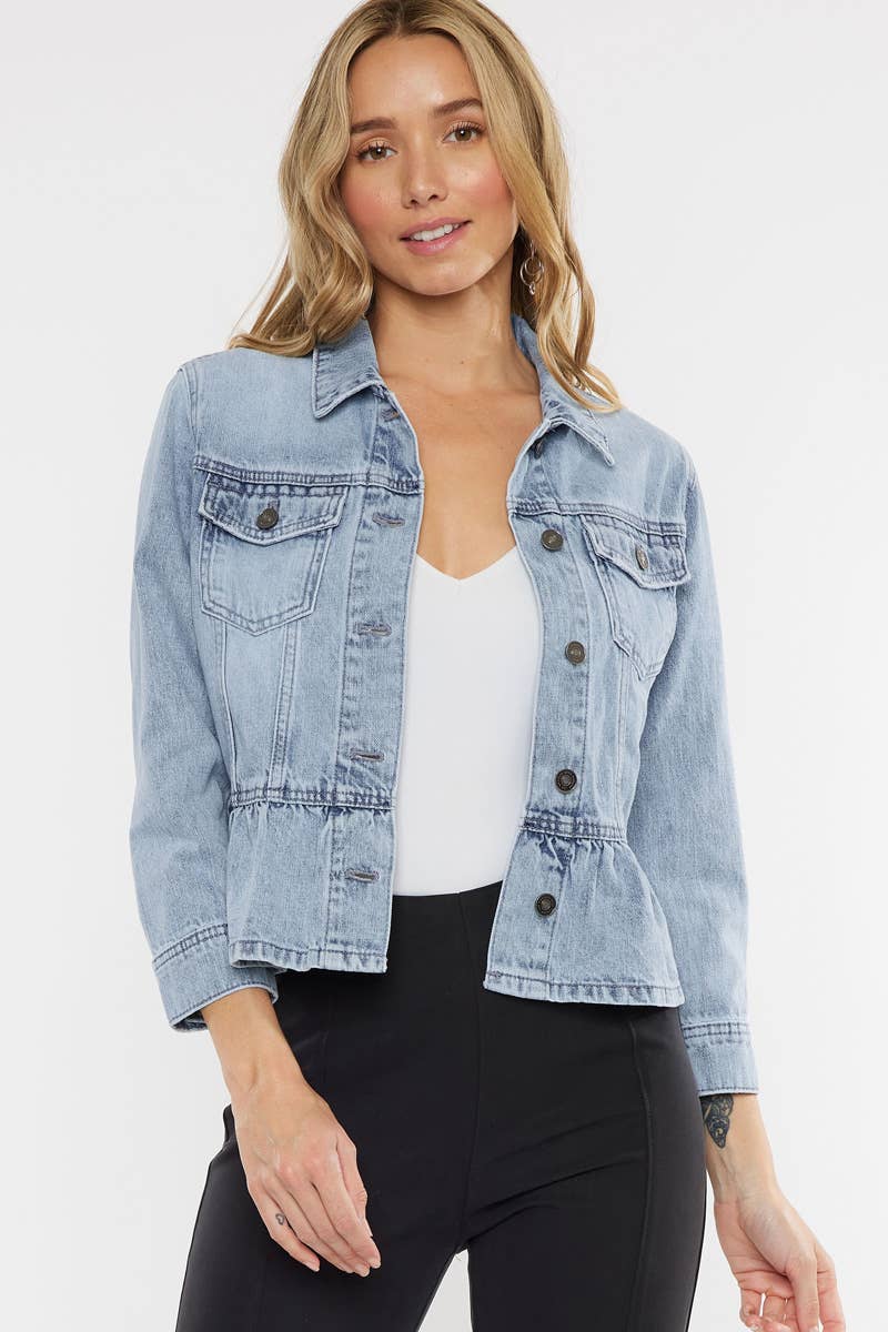 The Camden Peplum Denim Jacket