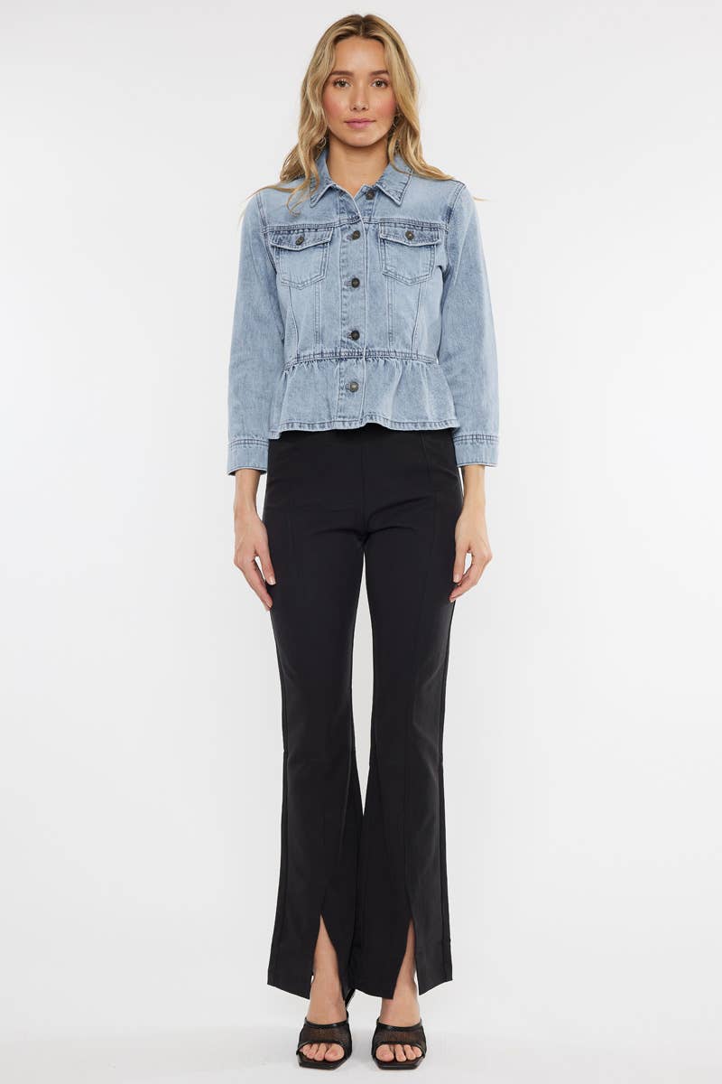 The Camden Peplum Denim Jacket