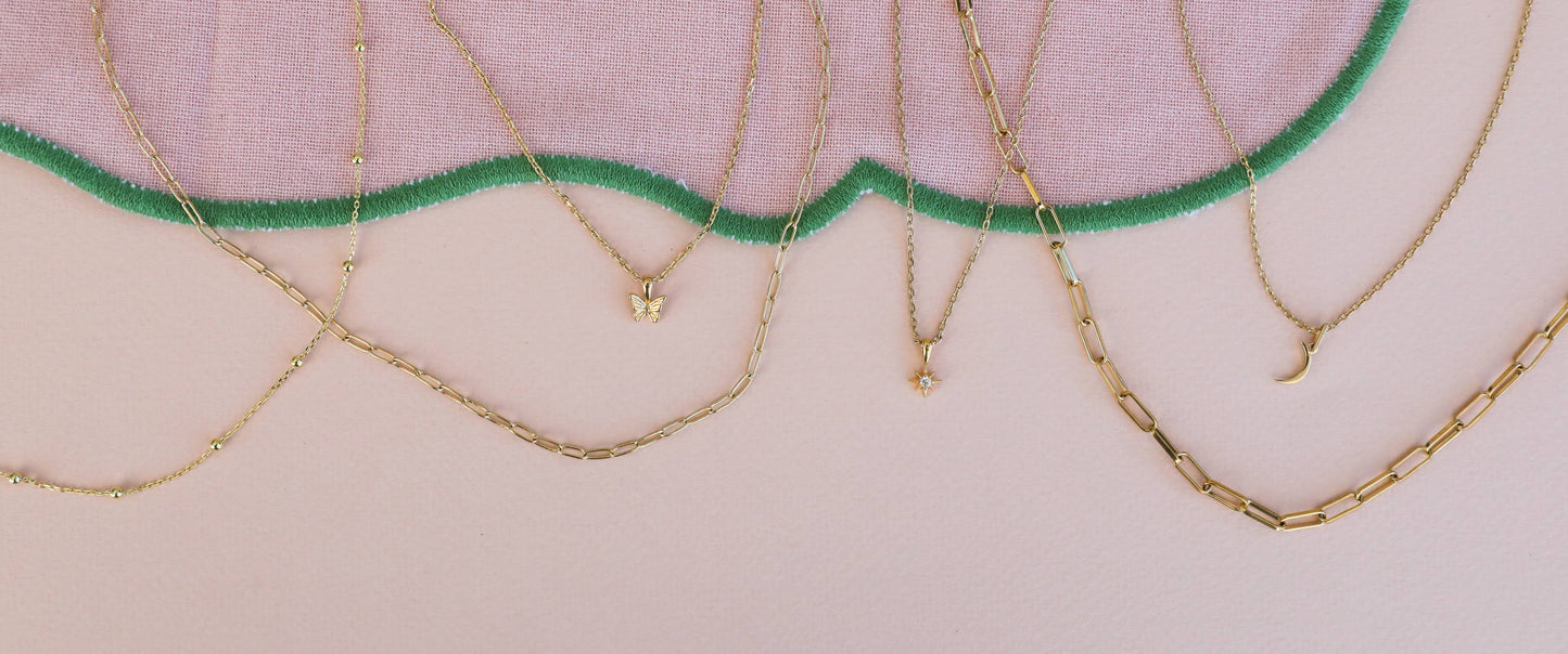 Small Link Chain Necklace - 18k Gold Plated