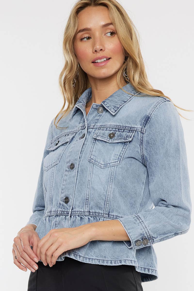 The Camden Peplum Denim Jacket