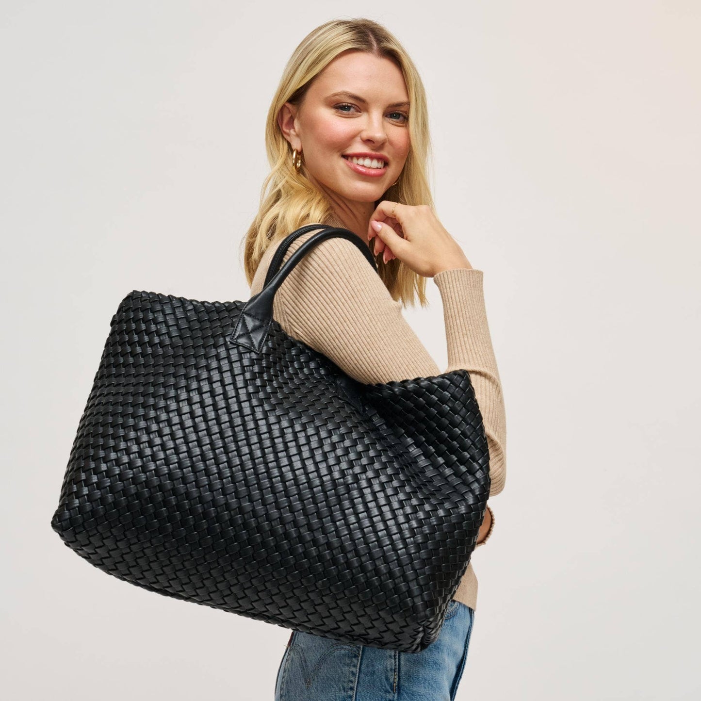 Ithaca Woven Vegan Leather Tote