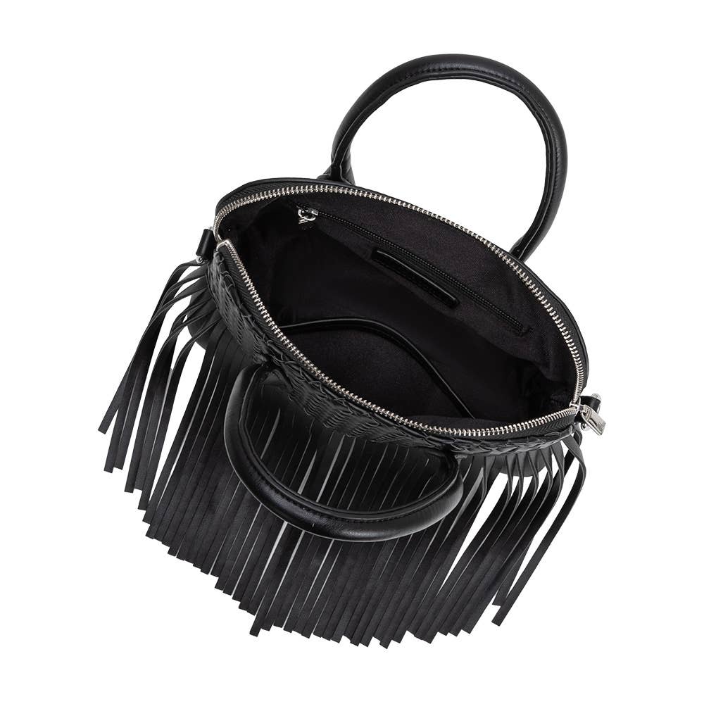 The Halle Woven Fringe Bag