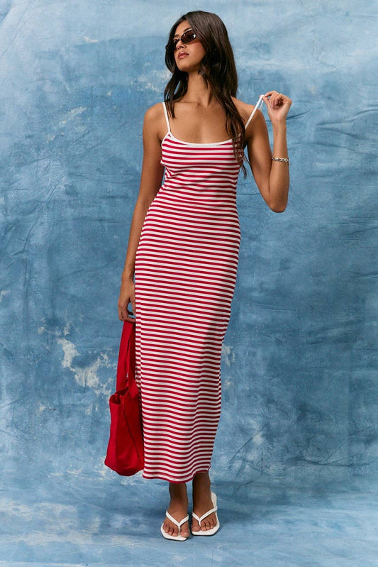 Americana Stripe Midi Dress