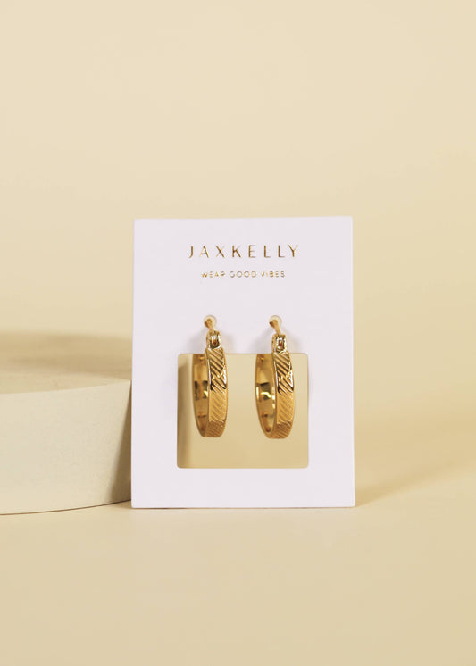 Textured Gold Hoop Earrings