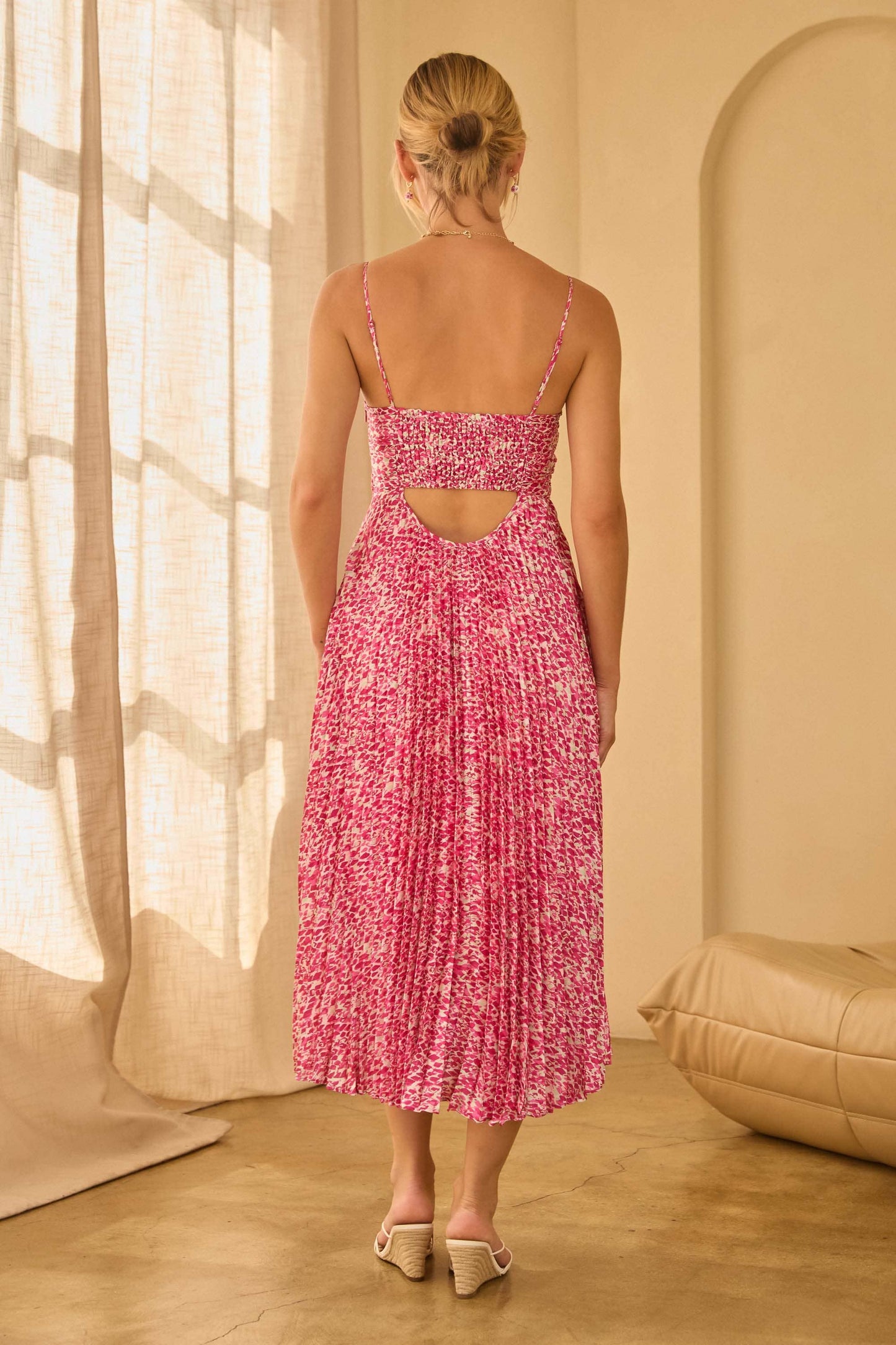 The Rosalie Pleated Midi Dress