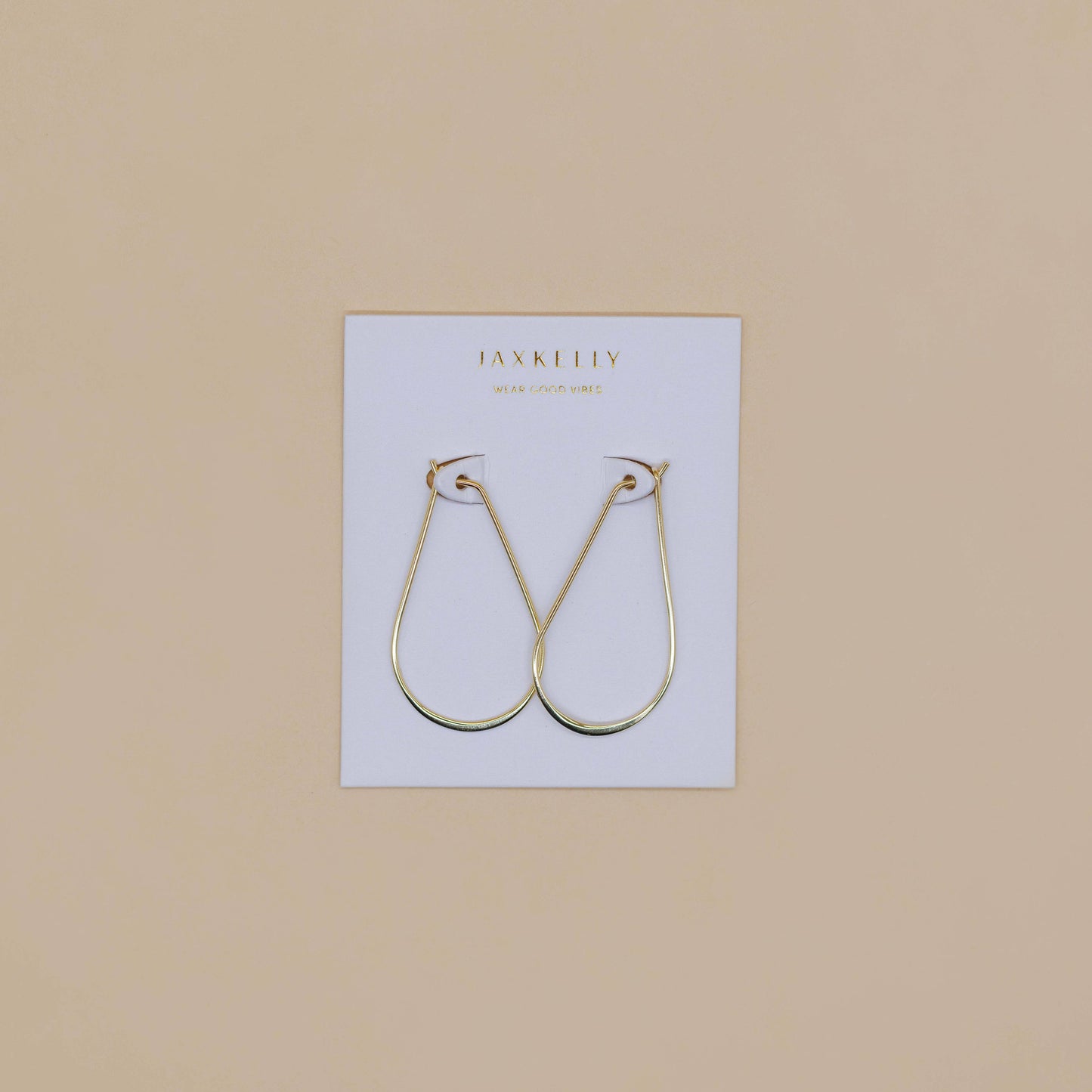 Gold Long Oval Hoop