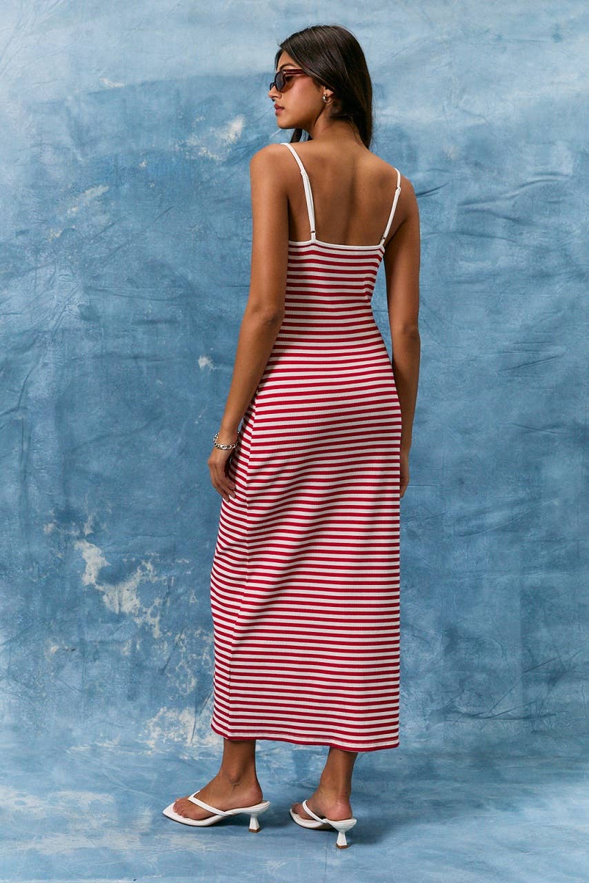 Americana Stripe Midi Dress